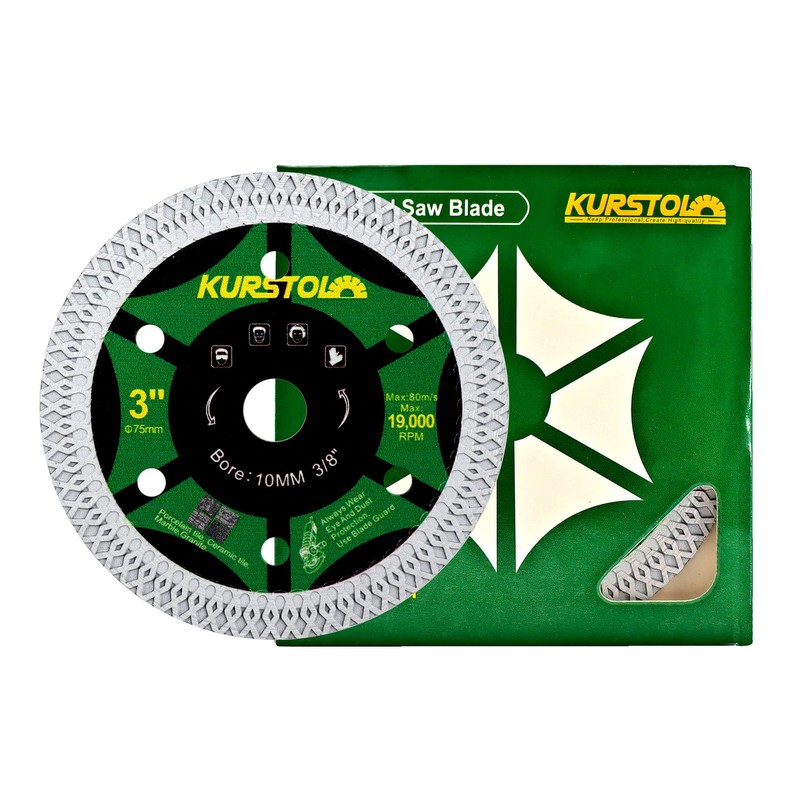 KURSTOL 3" Tile Diamond Blade - 2pcs 75mm Super Thin