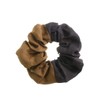 VINGTAINE HS-138-BR- Bi-Color, Scrunchy, Big, Large, Linen, Casual, Two-Tone Hair