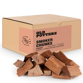 Old Potters Smoker Wood Chunks ~12 lbs for Grilling, Smoking, and Wood Fire Cooking~ 2 x 3 Inches, (Cherry, 790 Cu in.)