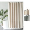 Linen-Style Fabric Shower Curtain for Bathroom Space Separation - 180x200cm 180x200cm/Deep Gray