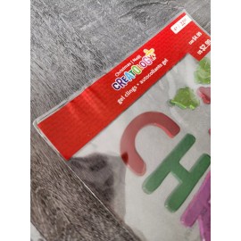 creatology NEW Merry Christmas Window Gel Clings Teacher Supply Colorful Holly Leaves NEW