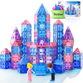Diamond Magnetic Building Blocks - Princess Toys for 3-8 Year Old Girls & Boys - 3 4 5 6 Year Old Girl Birthday Xmas Present Preschool K12 Classroom Decor Classroom Must Haves School Supplies