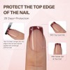 Misssix XBASICTIPS Uñas francesas a presión, 150 piezas cortas y