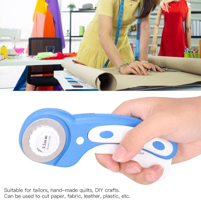 1.8in Blade Rotary Cutter with Safety Lock Paper Fabric Leather
