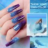 28g/Box Blue and Purple Gliiter Temperature Color Change Dip Powder