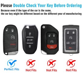 Z.MYUKI Compass Key Case with Key Fob for Jeep Compass 2017-2022 2023 Accessories Original, blue