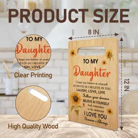 Gifts For Daughter, Recipe For A Special Bamboo Cutting Board Present, Mother's Day Birthday Christmas Gifts For Best Daughter From Mom, Home Kitchen Decorations, Wood Charcuterie Boards -59