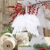 MAGICLULU 24pcs 3D Angel Wings for Crafts Christmas Tree Ornaments
