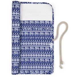 Aeelike Knitting Needle Roll Up Case Empty, Large Knitting Needle Case for 14'' Long Straight Knitting Needles, Knitting Needle Holder Case Organiser, Knitting Needle Storage Roll Wrap with 20 Slots