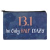 13.1 Half Marathon Half Crazy Running Runner Makeup Cosmetic Bag