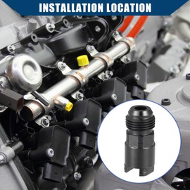 Hihaha Fuel Adapter/for Car/Durable 8AN Male to 3/8" / 2Pcs Black