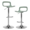 NOBPEINT Contemporary Chrome Air Lift Adjustable Swivel Bar Stool (2
