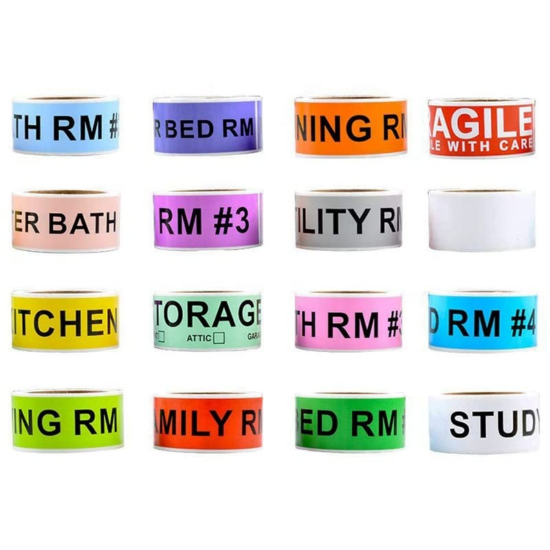 960pcs Home Moving Labels, Moving House Labels Color Coding Labels,