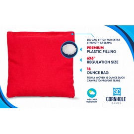 SC Cornhole Games Weather Resistant Cornhole Bags (Set of 8) - Professional Regulation Size- Use on Pro Corn Hole Boards or Bean Bag Toss Sets (Purple/Orange)
