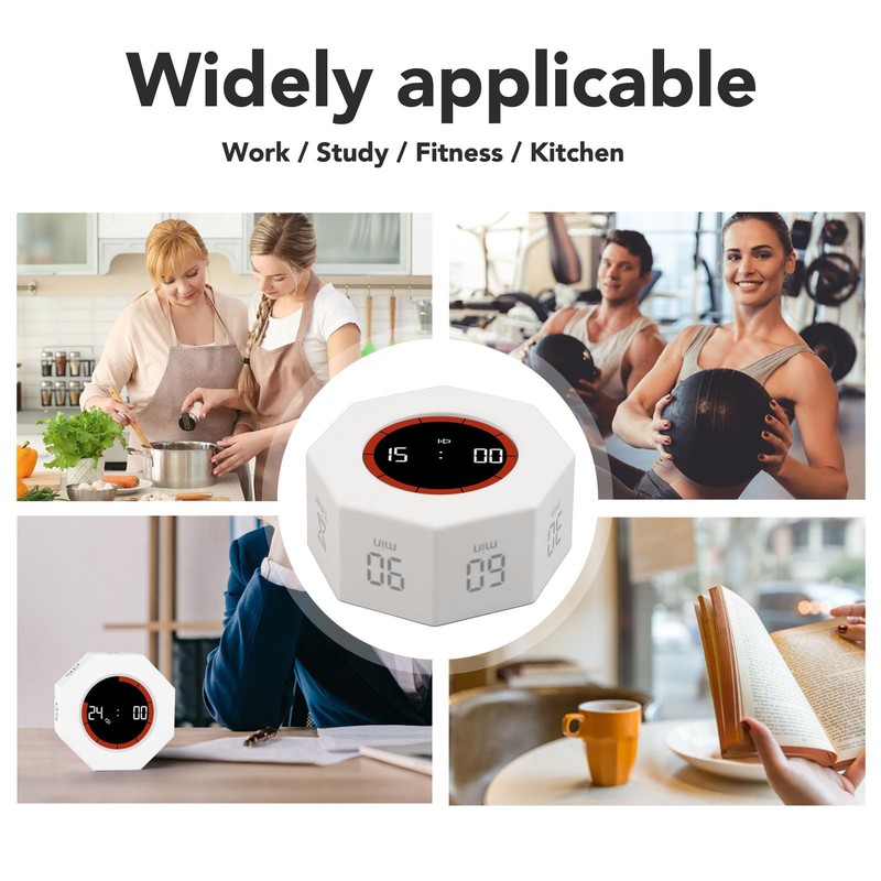 Cube Timer, Rotation Pomodoro Timer, Desk Productivity, with G Sensor