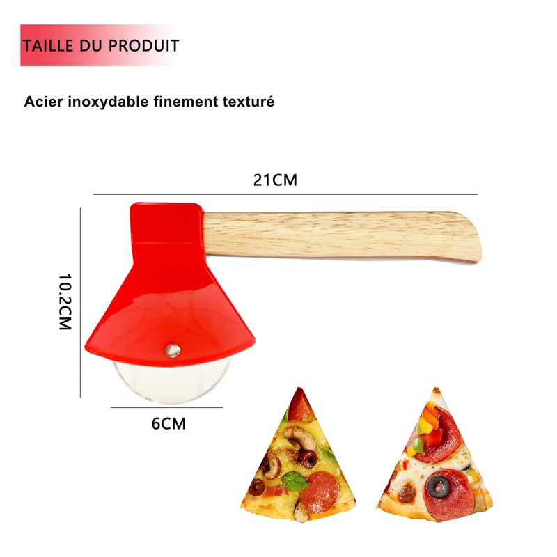 Voarge Pizza Roller, Axe Shaped Pizza Cutter, Pizza Cutter, Hand