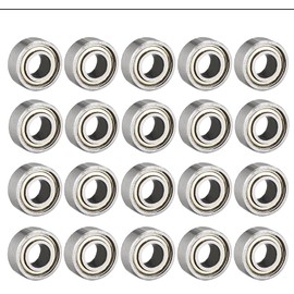 Vroxdrez 20pcs 683ZZ Ball Bearings 3mm x 7mm x 3mm Double Shielded Deep Groove Ball Bearings Carbon Steel Precision Durable Maintenance Free