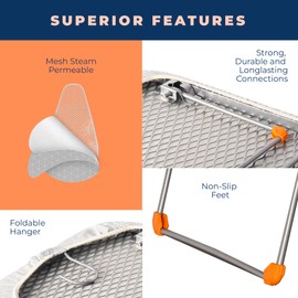 Tabletop Ironing Board with Folding Legs, Small Ironing Board with Thick Cotton Cover, Portable Mini Iron Board for Sewing, Craft Room, Household, Dorm, Table Top, 12x30