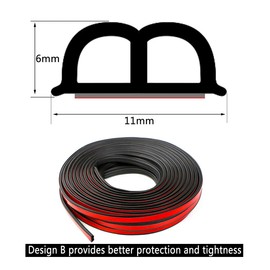 52.5Ft Universal Car Seal Strip, Universal Self Adhesive Auto Rubber Weather Draft Seal Strip,Weatherstrip for Car Window and Door,Engine Cover for Car, Truck, Pickups, Boats, and RVs (52.5Ft)