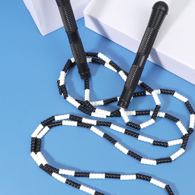 Segmented Jumping 4m Adjustable Fitness Beaded Soft Skipping Rope for