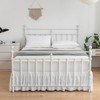 Striped Tufted Bed Skirt Twin Size, Ruffled Bed Skirt with