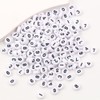 DAHI 800pcs White Acrylic Number 0~9 Round Beads for Threading