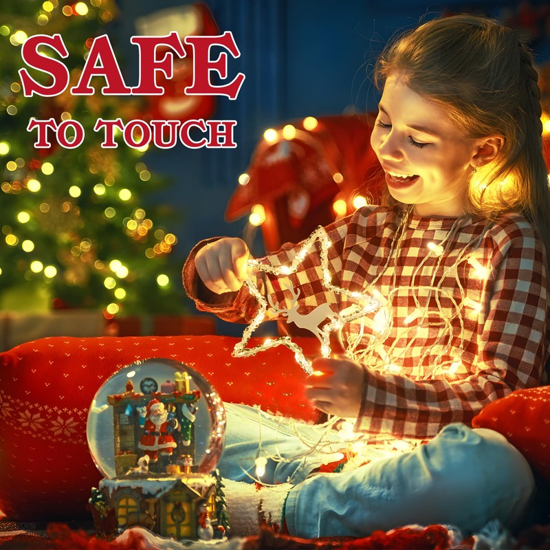 Quntis Fairy Lights Light Curtain Christmas Lights for Windows