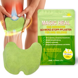Wellpursan Magic Heal Gelenk Pflaster (12 x) – wärmendes Schmerzpflaster für Gelenke und Knie mit natürlichen Kräutern – Wärme zur Unterstützung bei Gelenkbeschwerden und Verspannungen