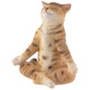 Yoga Cat in Lotus Seat, Made of Artificial Stone, Coloured