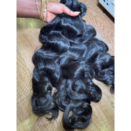 Unprocessed 100% Cuticle Aligned Raw Hair Bundles Burmese Curly Human Hair Vendors Weave Raw Burmese Hair Bundlescolor: natural wave, Stretched Length: 16 Inches