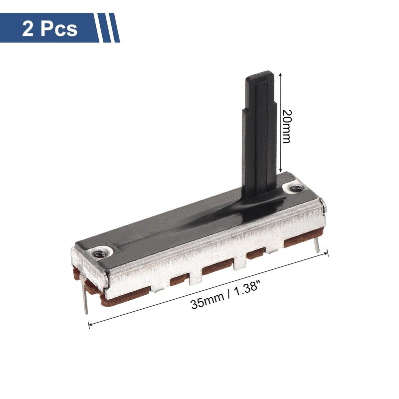 QUARKZMAN Pack of 2 Straight Single Linear Slider Potentiometer 3