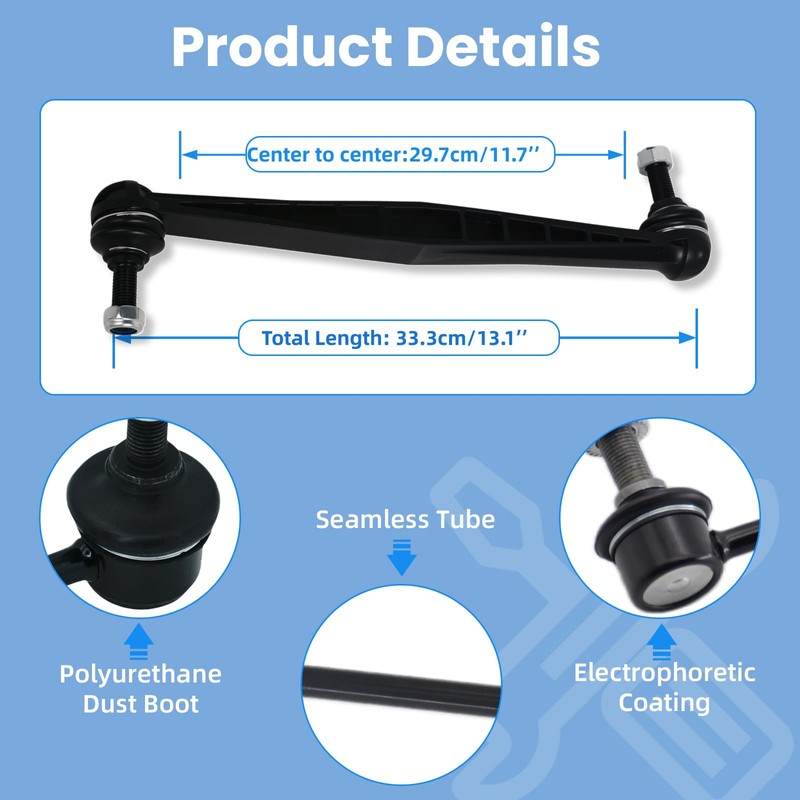 SegurVelo 2Pcs K750630 Front Stabilizer Sway Bar Link Compatible with