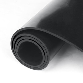 HooTown Solid Rubber Sheets Strips, 24” Wide x 1/5" Thick x 40” Long Neoprene Rubber Rolls Perfect for DIY Gasket Material, Sealing, Liner, Shield, Padding, Mat for Weather Stripping, No Adhesive