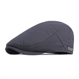 HIQIU Flat Cap Men's Flat Cap Beret Newsboy Cap Peaked Cap Adjustable Golf Gatsby Cabbie Beret Cap, blue