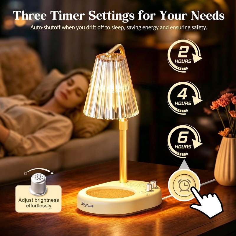 Joymate Gifts for Women, Candle Warmer Lamp with Bluetooth Speaker,