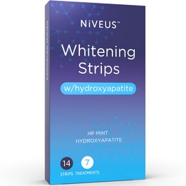 Niveus Teeth Whitening Strips 7 Treatments - Enamel Safe – Teeth Whitening Hydrogen Peroxide - Hydroxyapatite - Teeth Whitening Dentist Grade - Mint