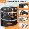 HEIWUKONG 20LB Propane Tank Mounting Bracket Heavy Duty, Propane Tank