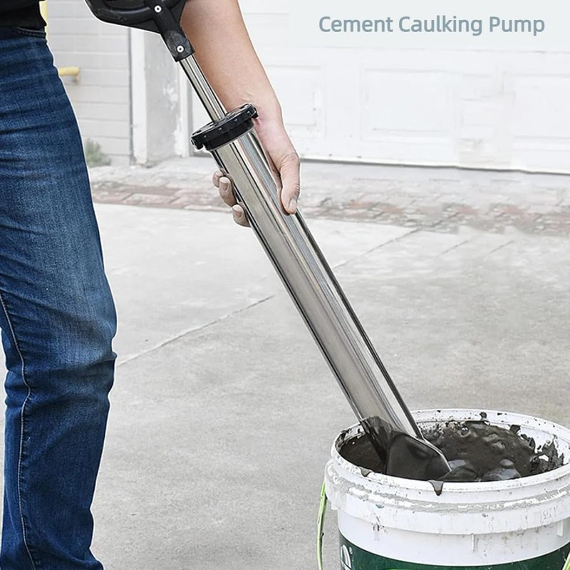 Mortar Pointing Grouting Gun, Cement Caulking Pump with 5 Nozzles