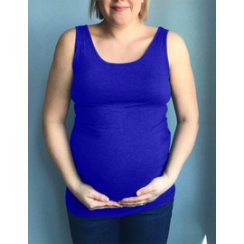 Maternity Tops Maternity Shirts for Women Maternity Tank Tops Maternity Clothes Nursing Tank Tops for Breastfeeding (Royal Blue,M)