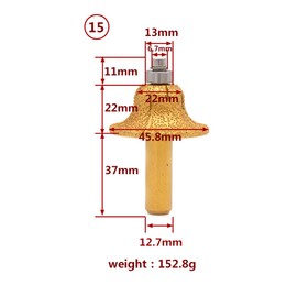 BE-TOOL Router Bit Tools with 1/2" Shank Router Carbide Engraving Bits for Carving, Sculpting, Engraving, DIY Woodworking,Drilling(15)
