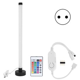 Floor Lamp RGB WIFI 16 Million Colors Modern 24‑Key Remote Control Vertical Corner Light for Study Room Restaurant EU Plug 100‑240V