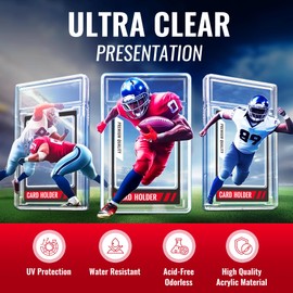 binirin 25 PCS Graded Card Holder, PSA Graded Card Case Storage Slabs - TCG Display Case with Customizable Labels Position, Secure Buckles, 5.1x3.5x0.2 Inches - Clear Acrylic