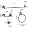 BGL Bathroom Hardware Set Brushed Nickel Adjustable Expandable Bath Towel