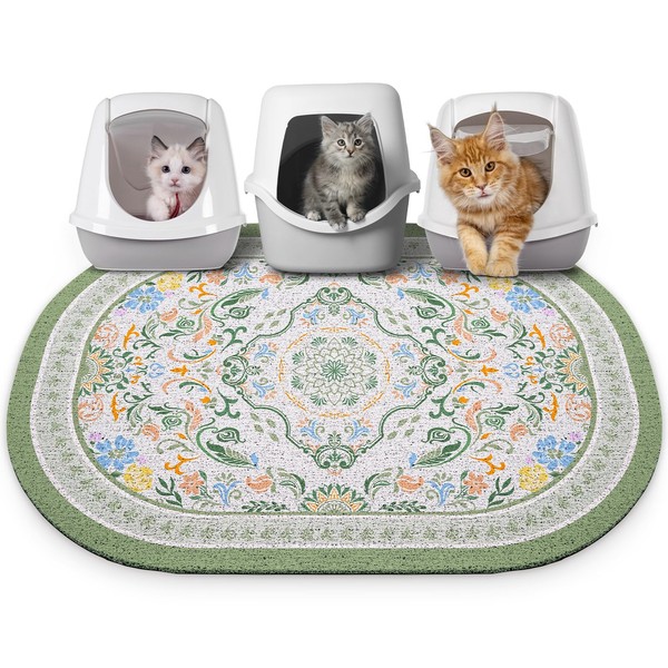 Bienbee Cat Litter Mat, 40" x 30" Jumbo Size Litter
