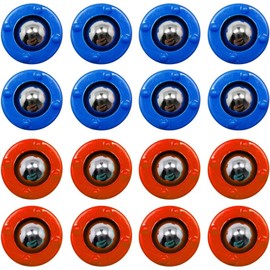 KETIEE 16 Pieces Mini Shuffleboard Pucks Equipment Rollers Set, Shuffleboard Rollers Replacement Curling Accessories Free Sliding Bead Home Game for Family Fun