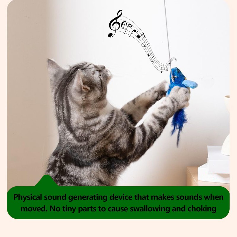 Trumoon Cat Interactive Feather Toy Replacement Set. for Interactive Toys