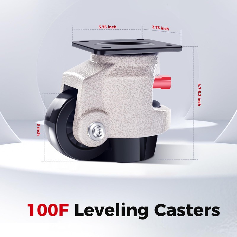 W B D WEIBIDA Industrial Grade Leveling Casters Set of