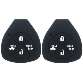 XUHANG Sillicone - Carcasa protectora para llave de coche (2 unidades), color negro