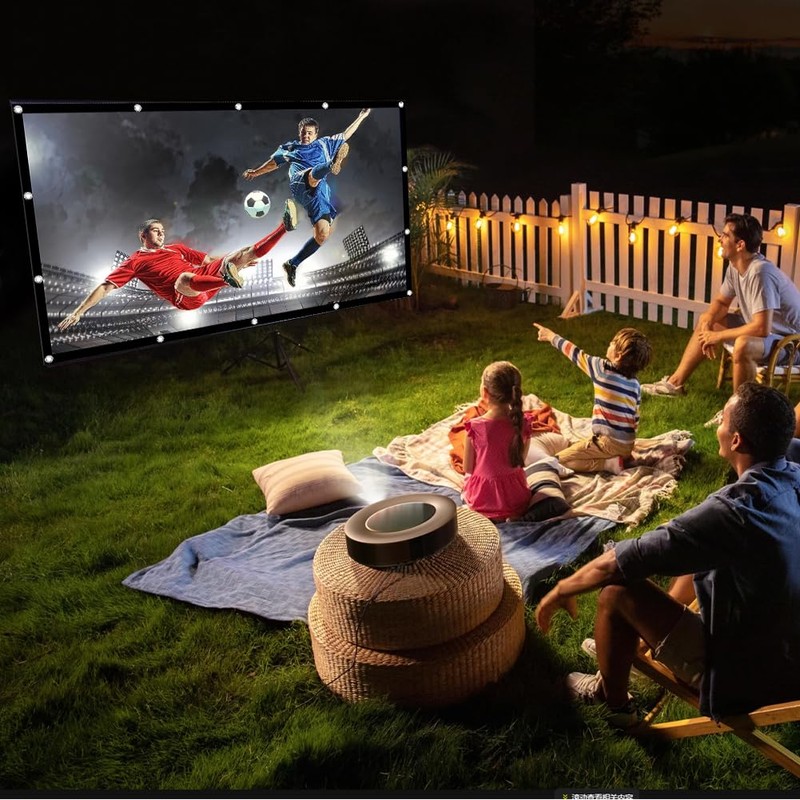 DASIAUTOEM 100 Inch Canvas Projector, 16:9 HD 4K Projector Screen