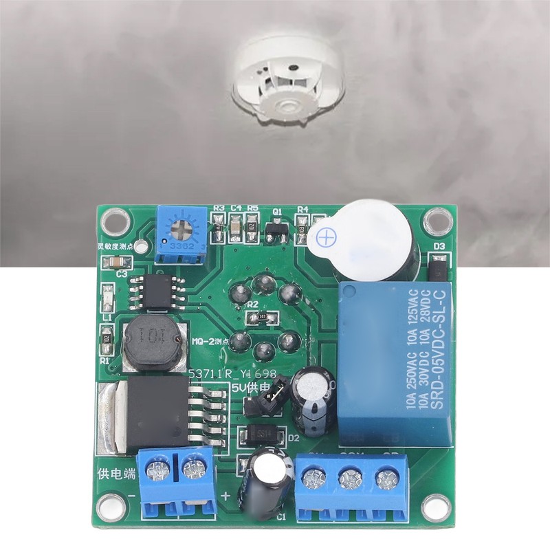 Smoke Sensor Module Switch PVC Light Sound Alarm Smoke Detector
